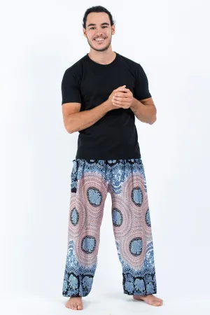 Mandala Elephant Men's Elephant Pants in Silver Gray