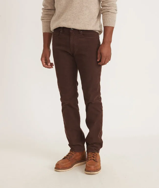 Marine Layer Slim Straight Cambridge Corduroy Pant - French Roast