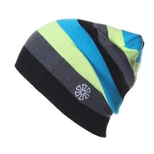 Multicolored Striped Knitted Hat, Beanie or Bonnet