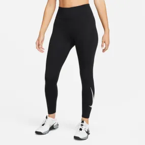 NIKE WOMEN'S ONE MID-RISE 7/8 GRAPHIC BLACK TRAINING LEGGINGS