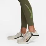 NIKE WOMEN'S ONE MID-RISE 7/8 GRAPHIC TRAINING OLIVE TIGHTS