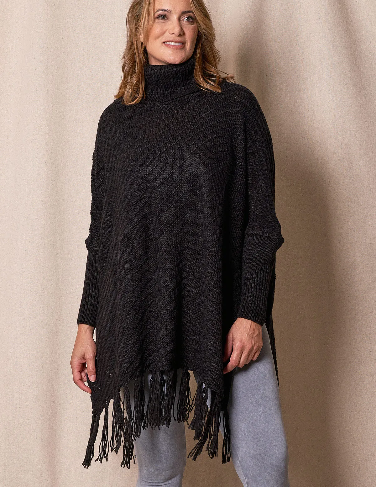 Nina Roll Neck Sweater - Black