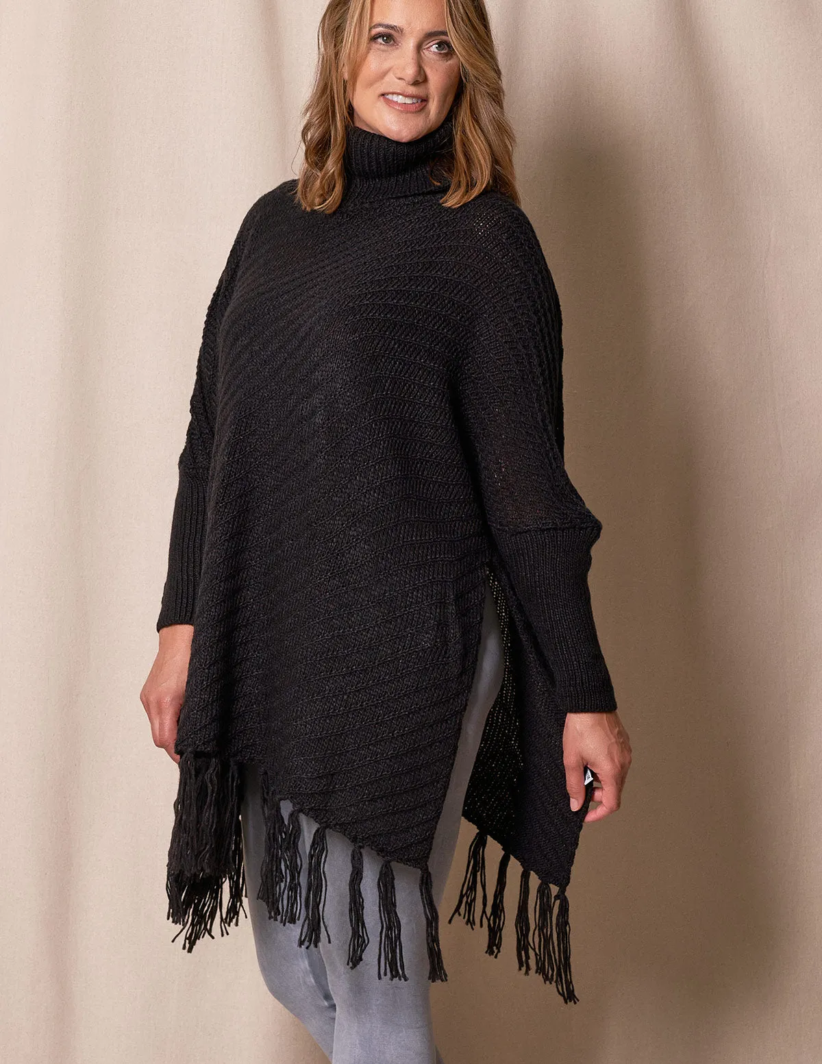 Nina Roll Neck Sweater - Black