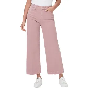 Paige Womens High Rise Cropped Wide Leg Pants