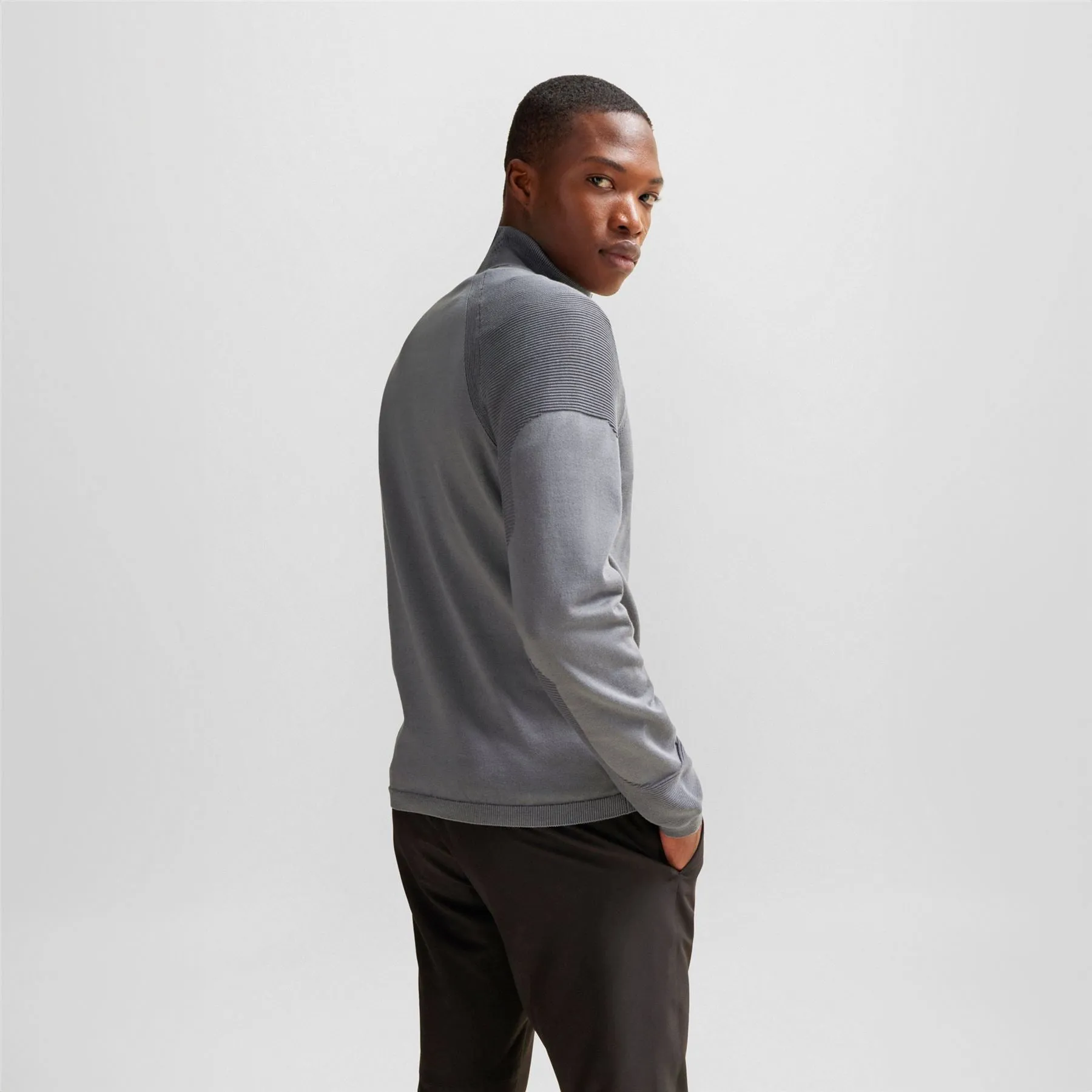 Perform-X Quarter Zip Knit Medium Grey - SS24