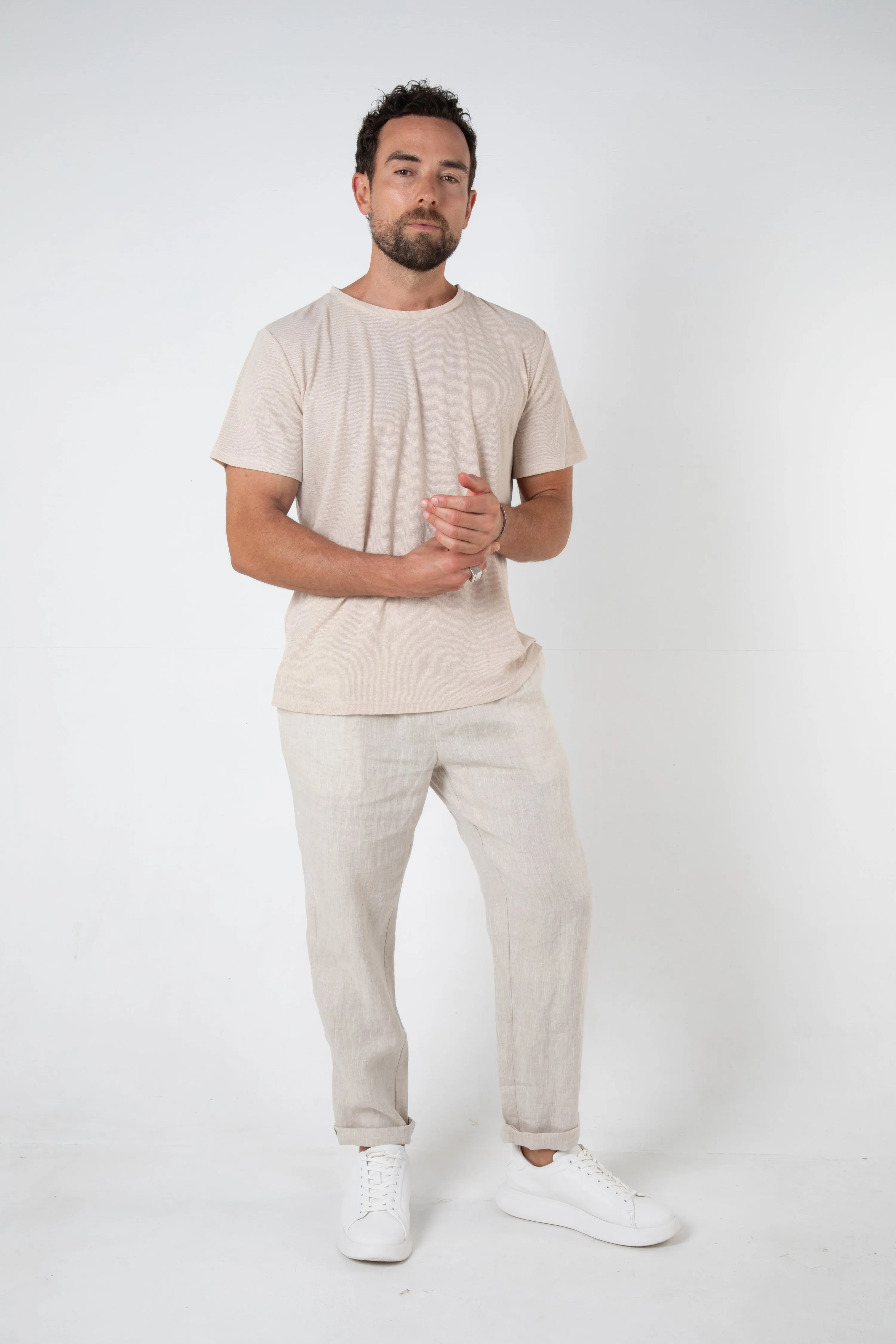 RAVELLO LINEN PANT - NATURAL