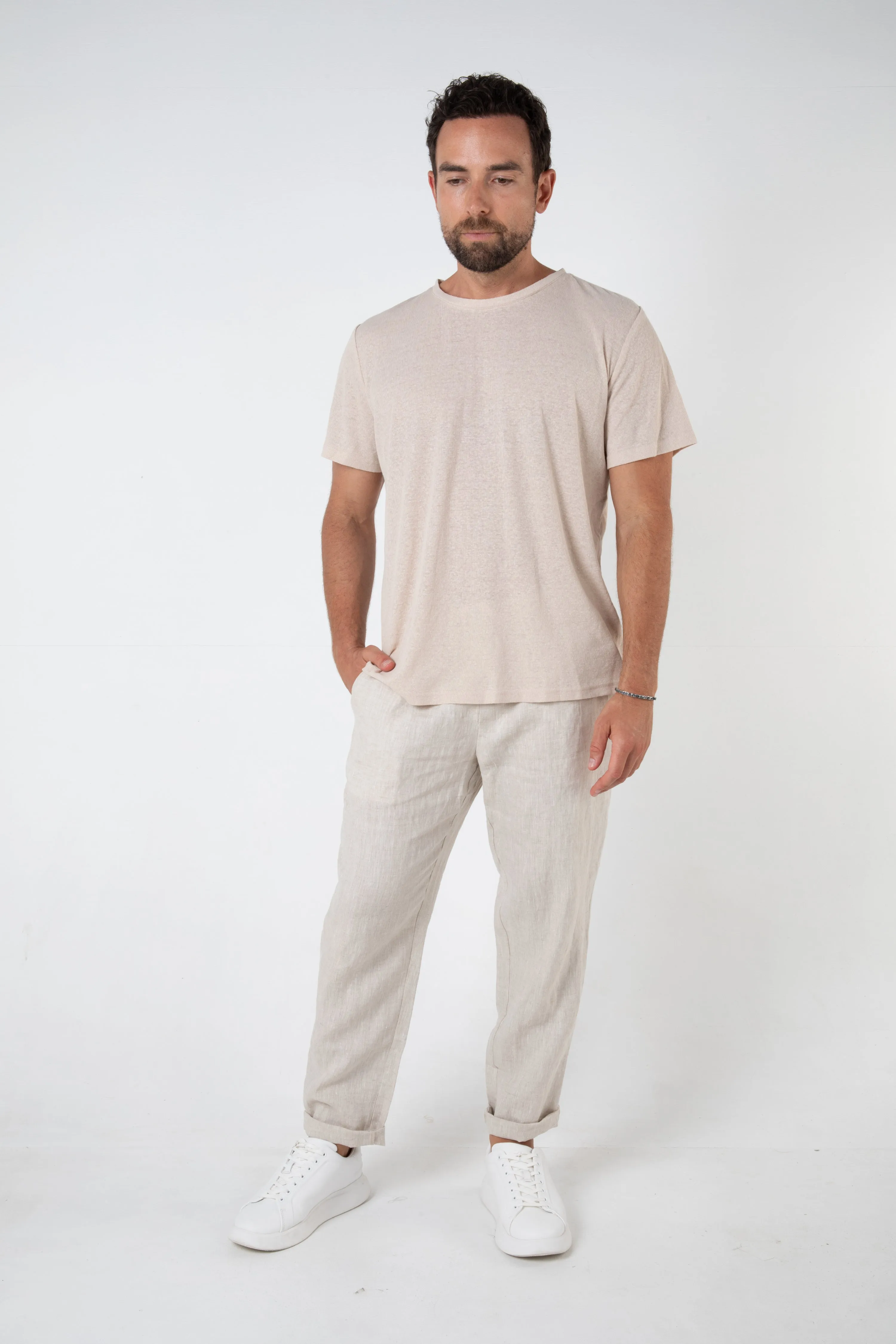 RAVELLO LINEN PANT - NATURAL