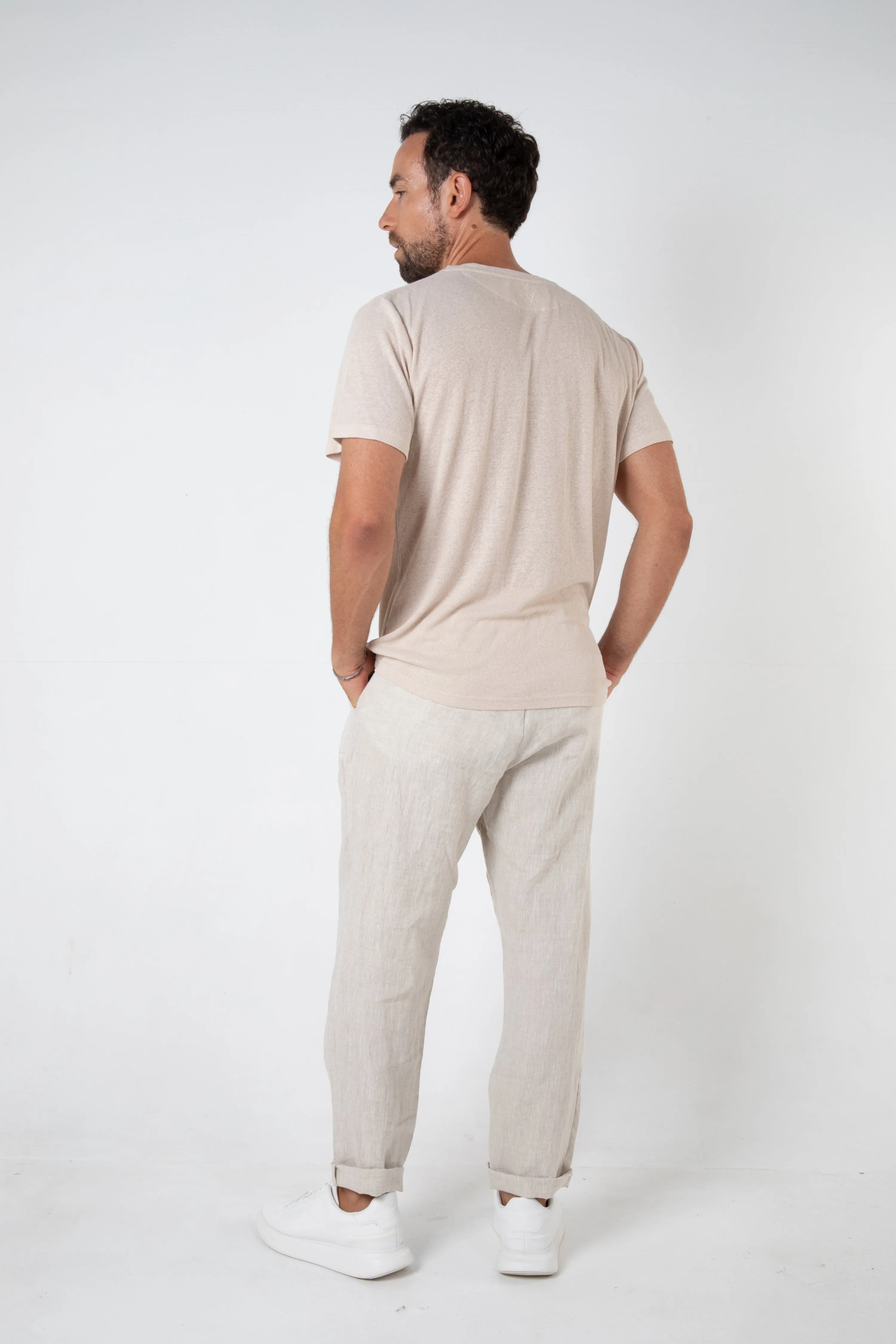 RAVELLO LINEN PANT - NATURAL