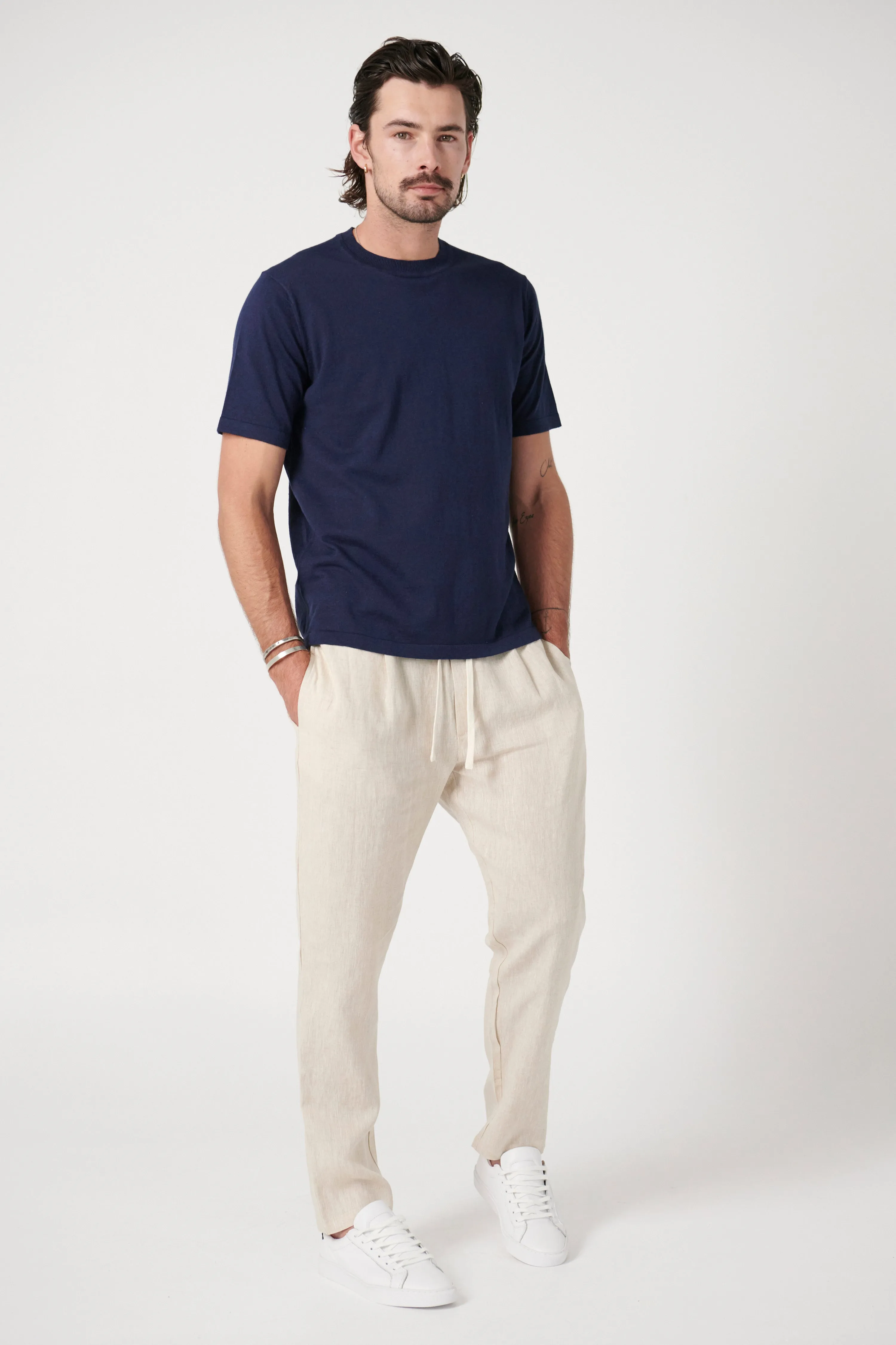 RAVELLO LINEN PANT - NATURAL