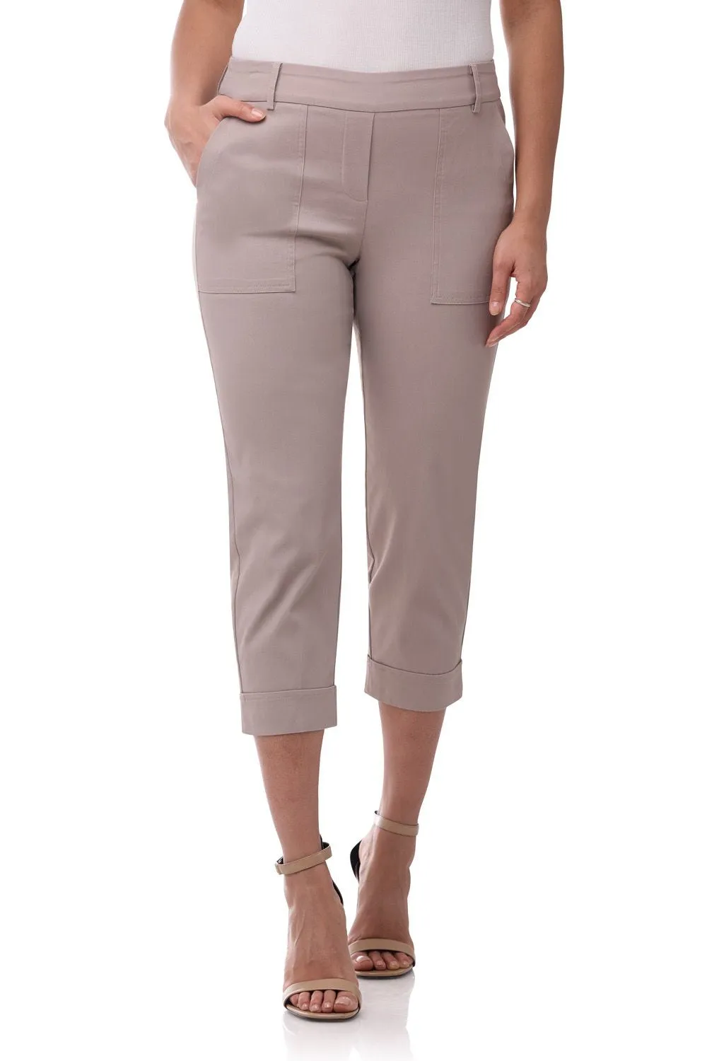 Rekucci EcoCosy Cuffed Modern Cargo Crop Pant