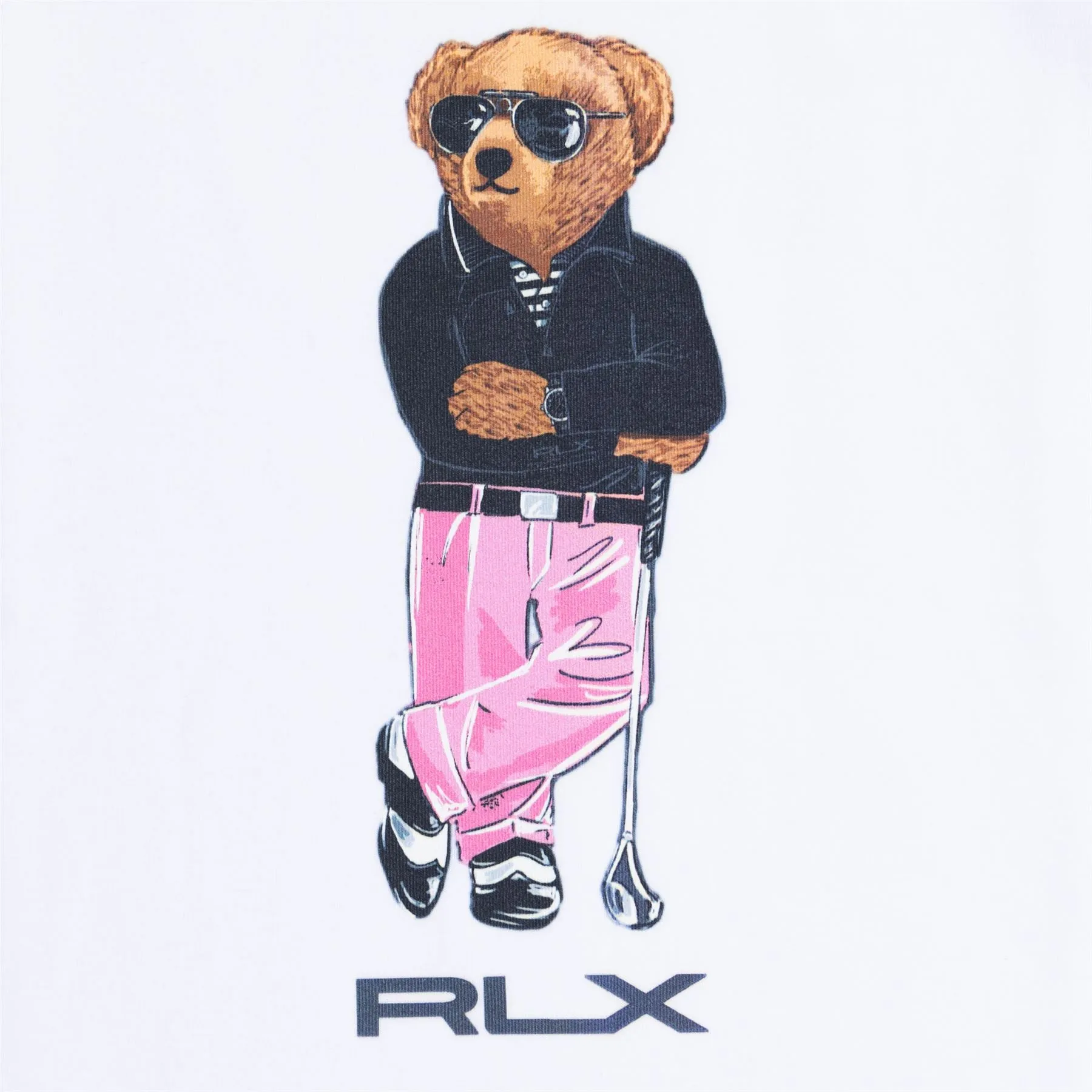 RLX Classic Fit Crew Neck Bear Sweatshirt Ceramic White - SS24