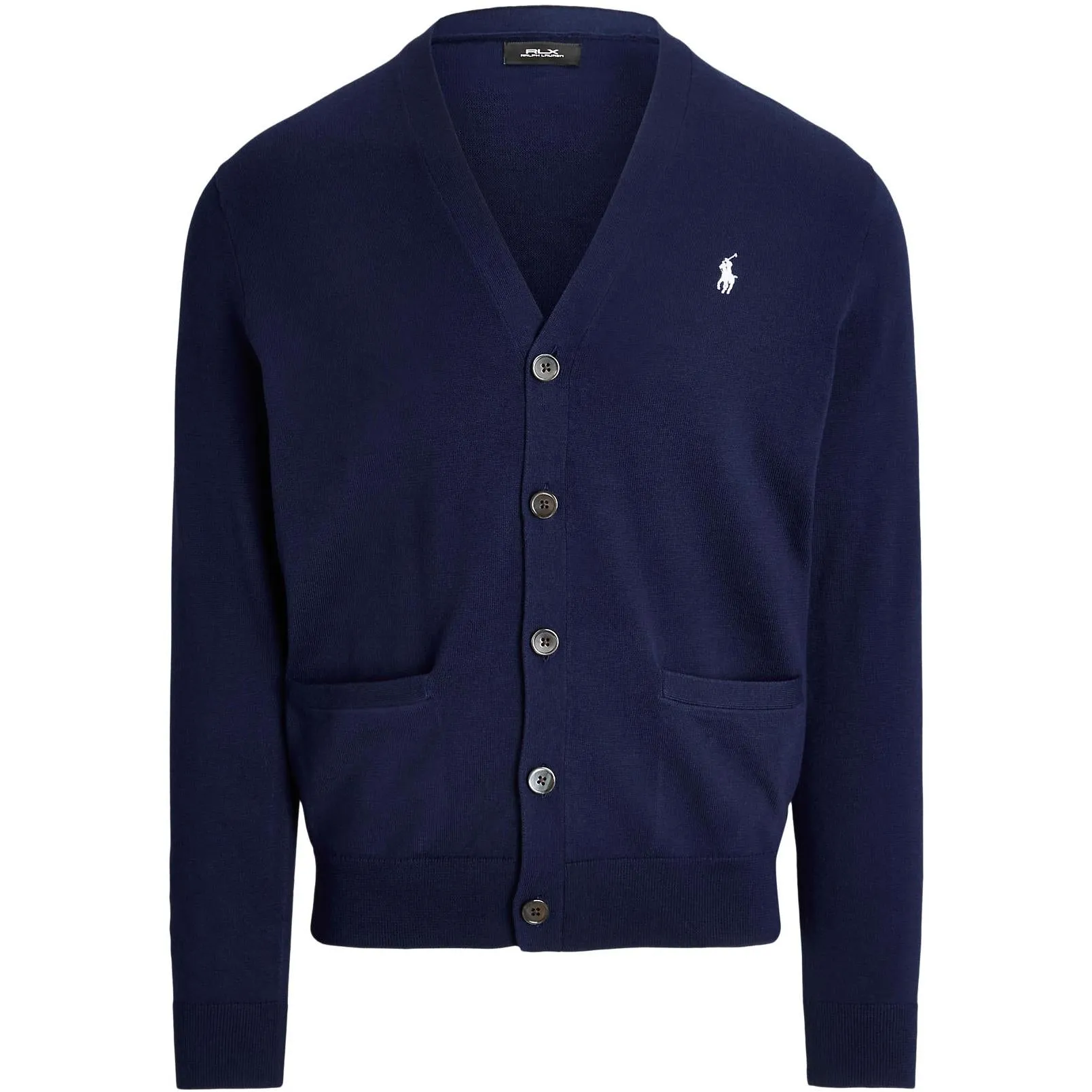 RLX Classic Fit Double Knit Cardigan Refined Navy - SS24