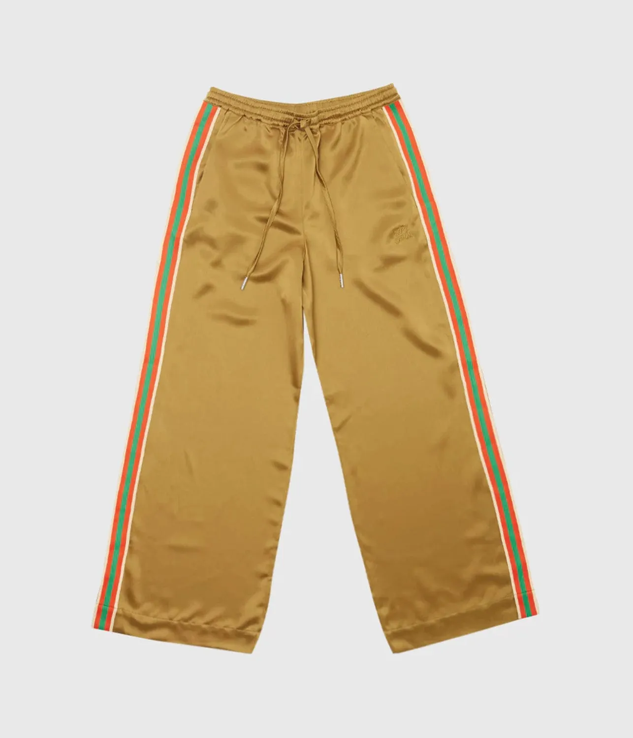 SATIN STRIPE VACAY PANT- BRONZE