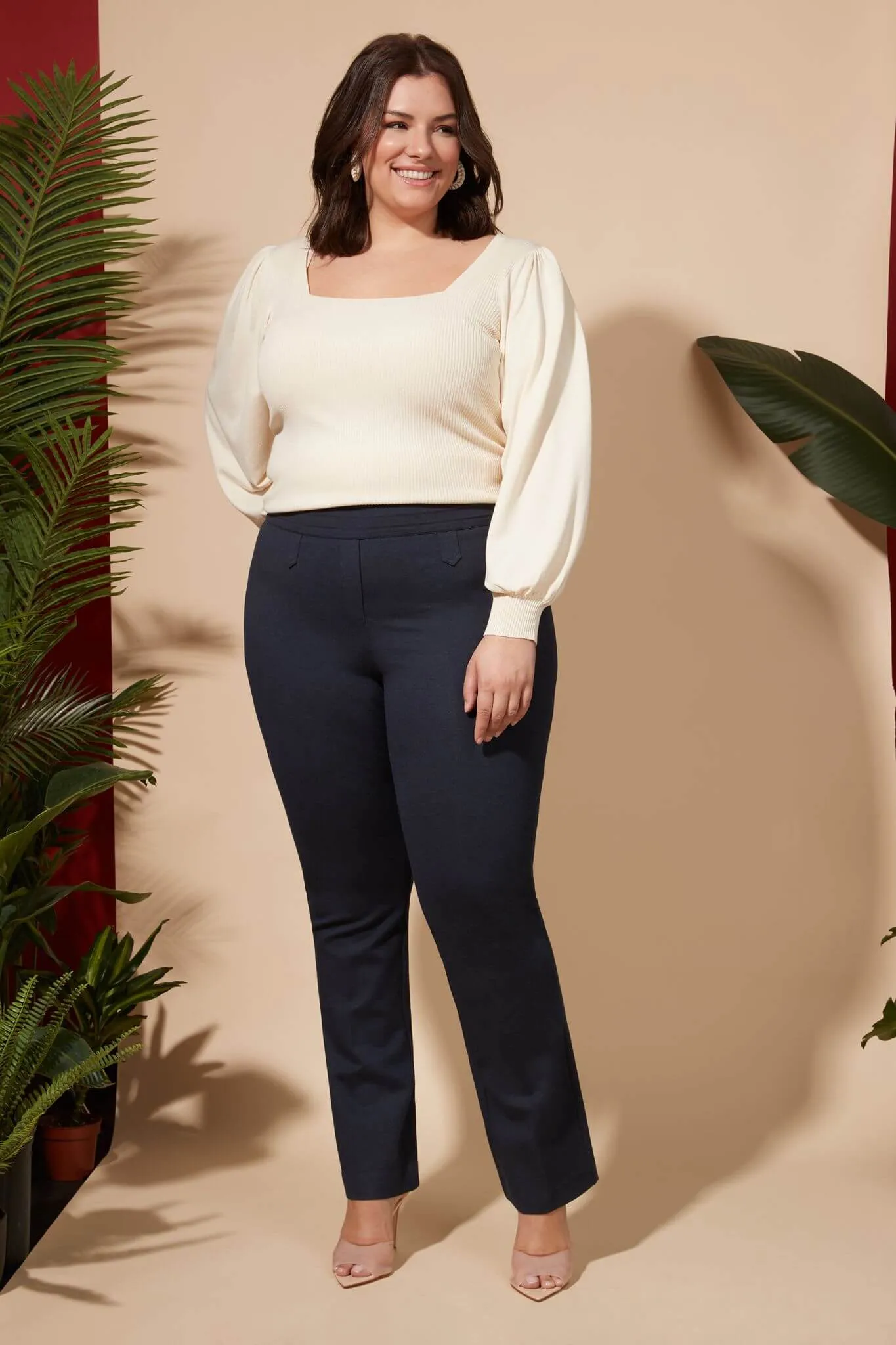 Secret Figure Curvy Bootcut Pants with Tummy Control