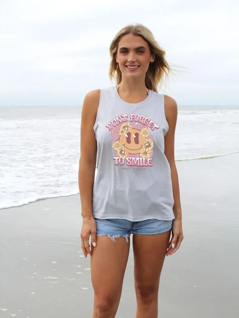 Smile Blossoms Tank Top - Don't Forget to Smile