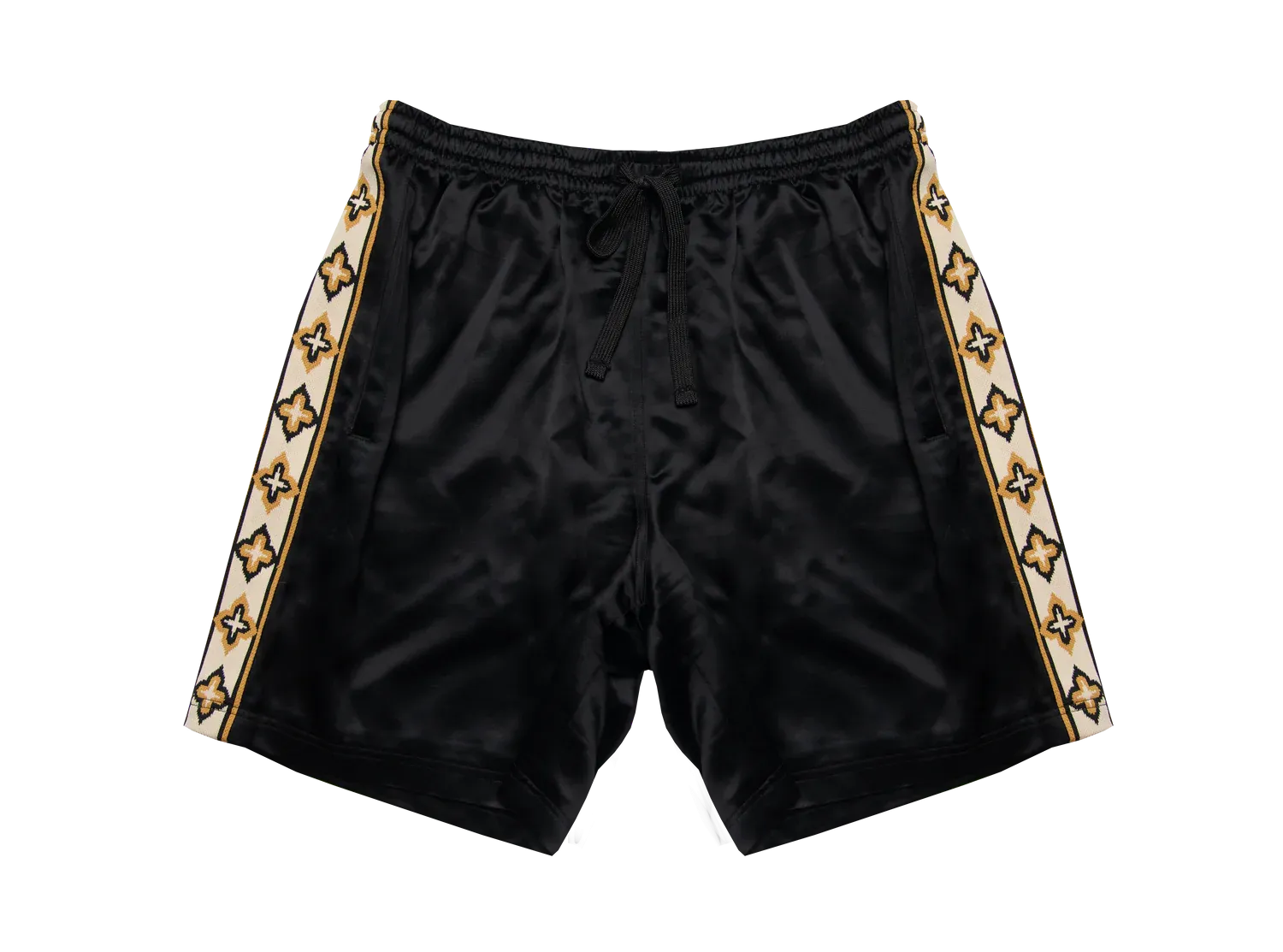 Something Very Special - Satin Diamond Basketball Shorts - Black