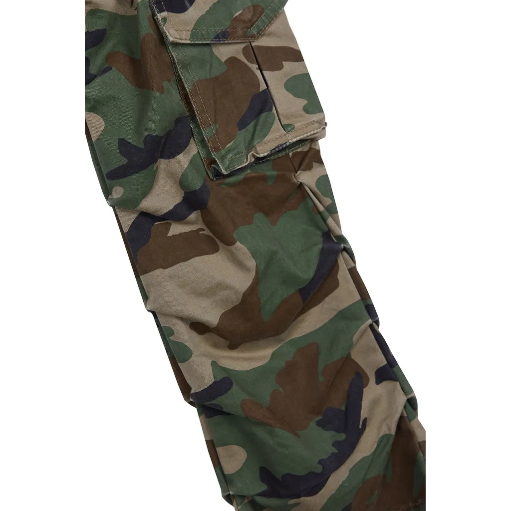 Stacked Utility Twill Pants - Wood Camo