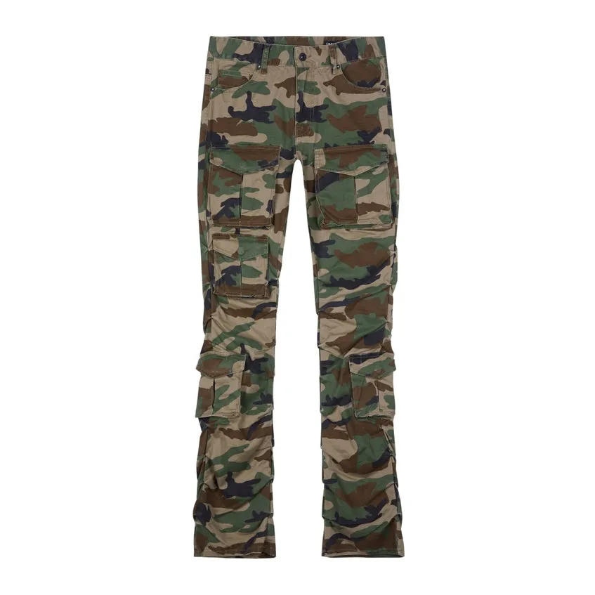 Stacked Utility Twill Pants - Wood Camo