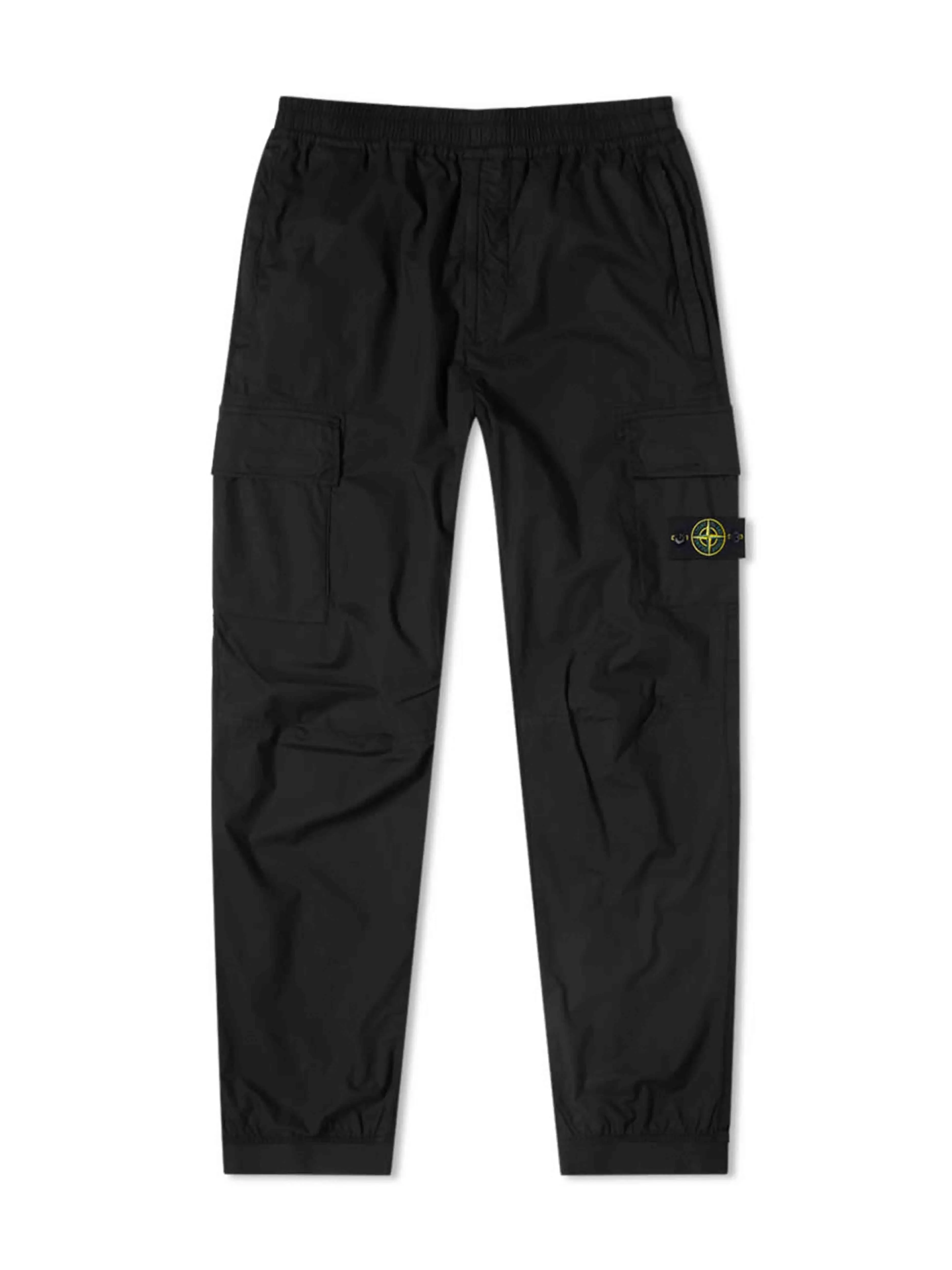 Stone Island Cotton Stretch Cargo Pants Black