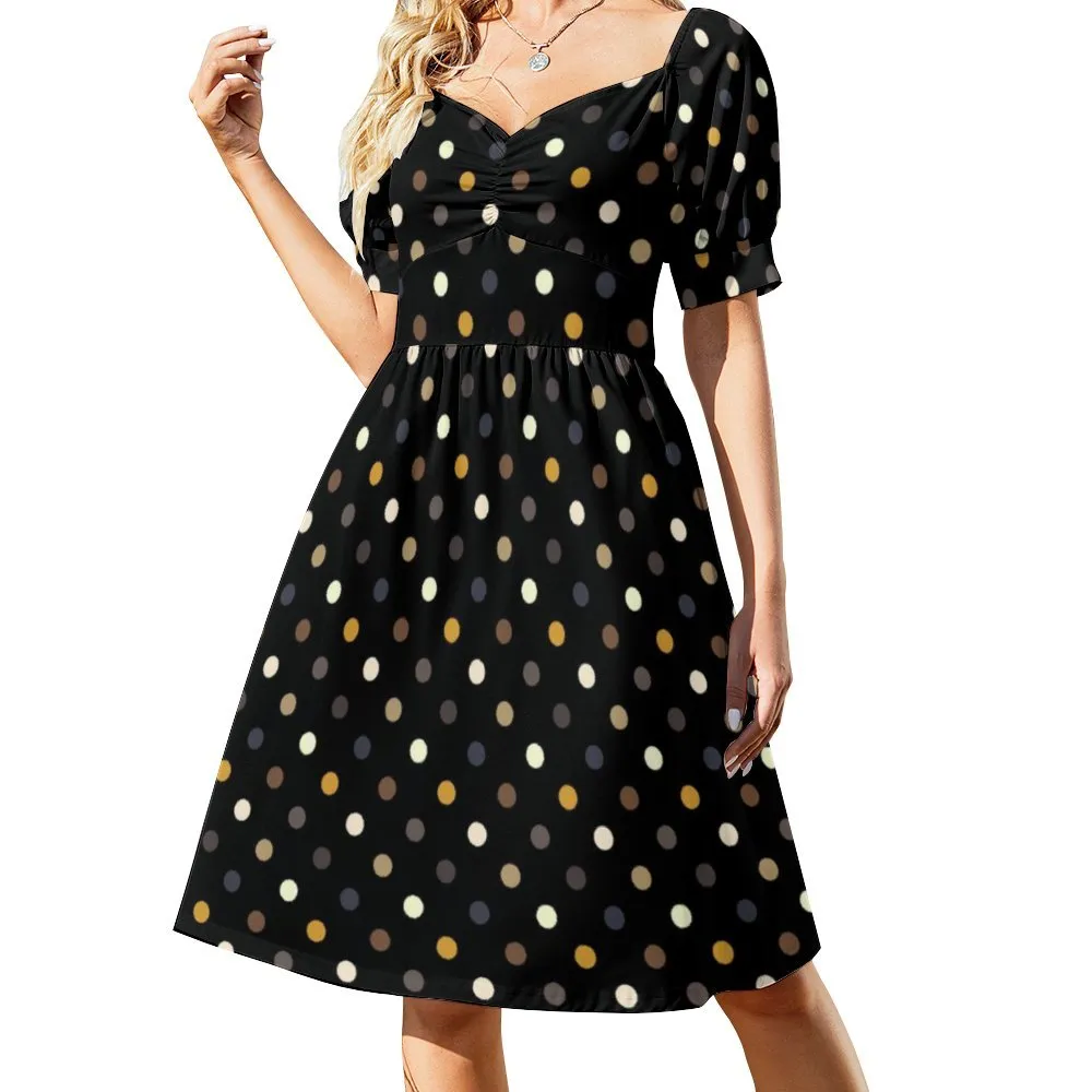 Sweetheart Neck Puff Sleeve Mini Dress (B271) Dress