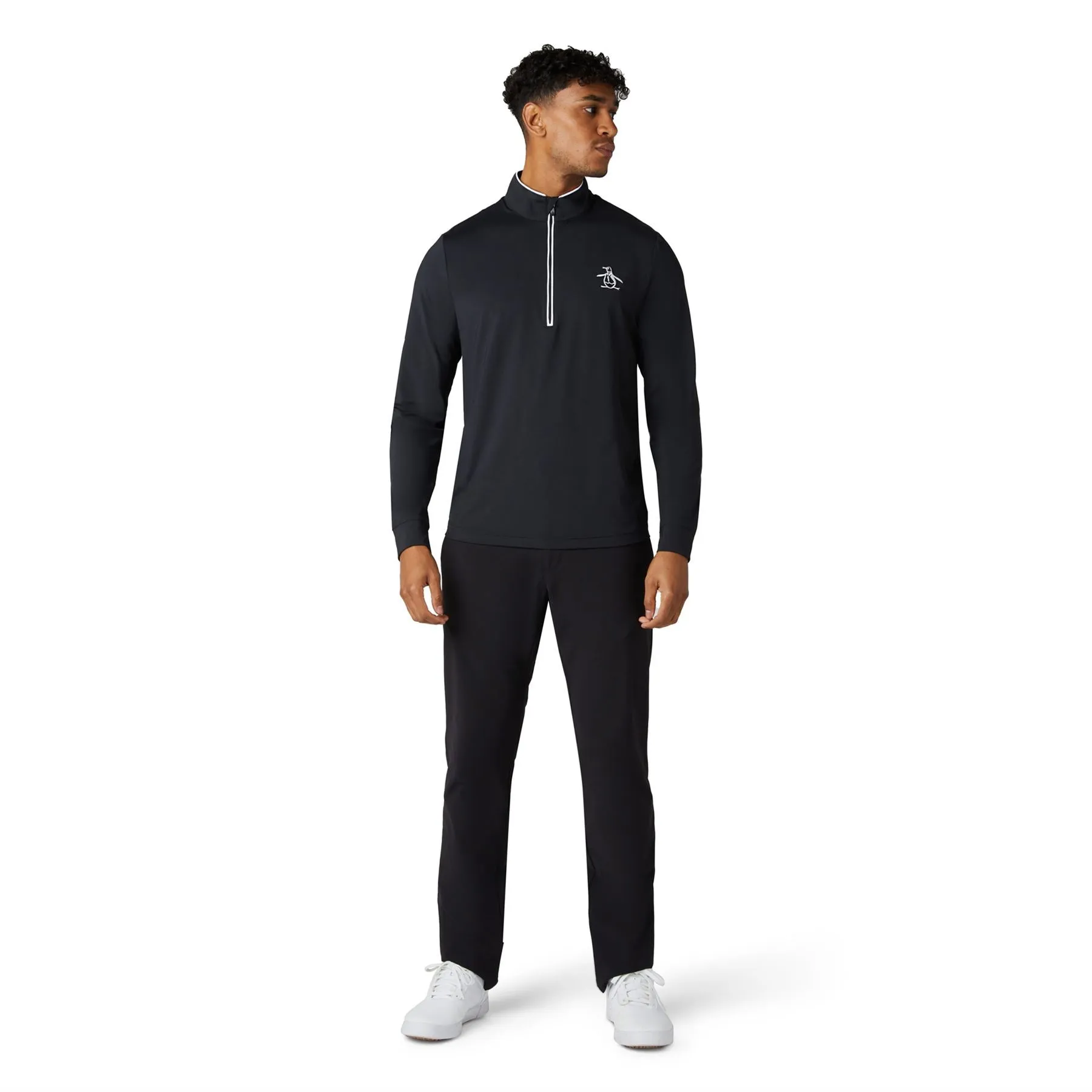 Technical Earl Quarter Zip Mid Layer Caviar Black - SS24