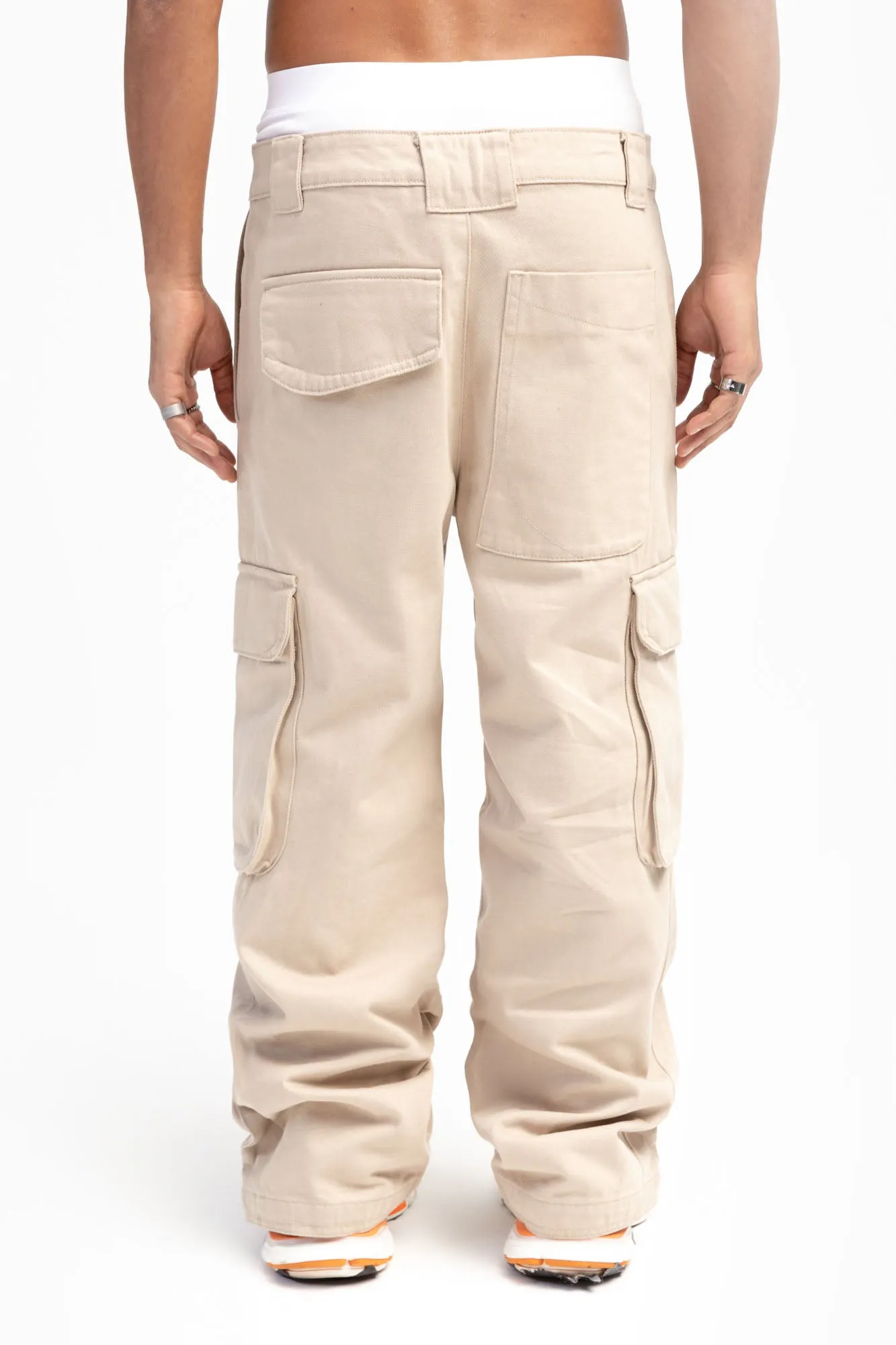 THREE POCKET PLAZA TAUPE CARGO PANTS