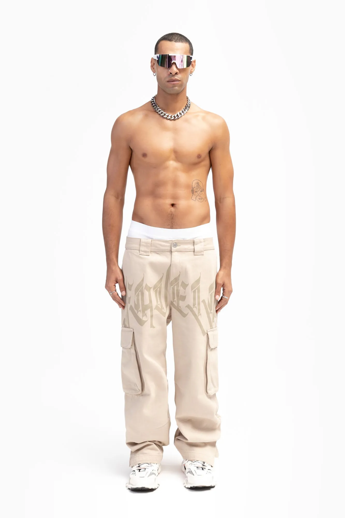 THREE POCKET PLAZA TAUPE CARGO PANTS