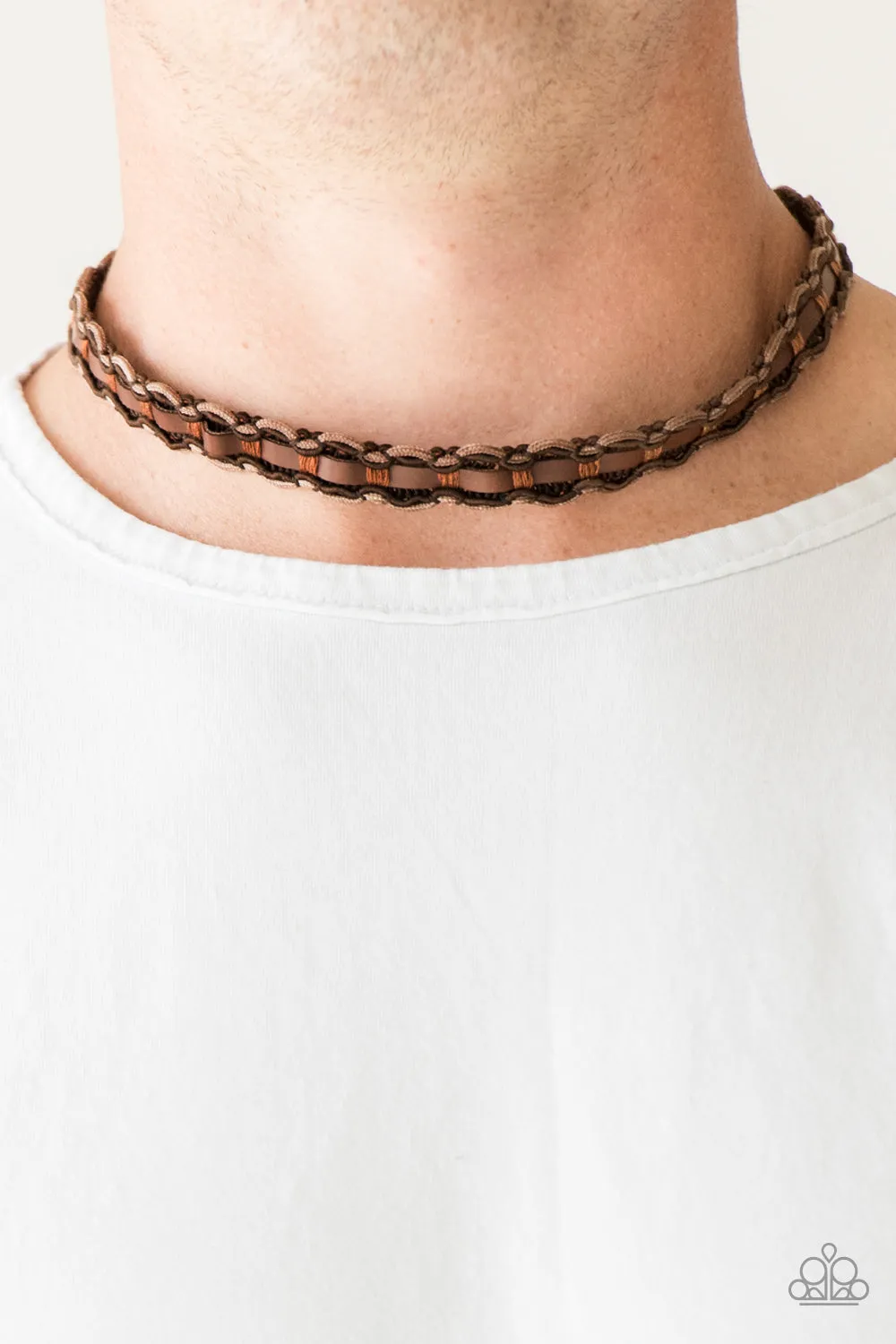 Track Tracker Brown-Urban Necklace