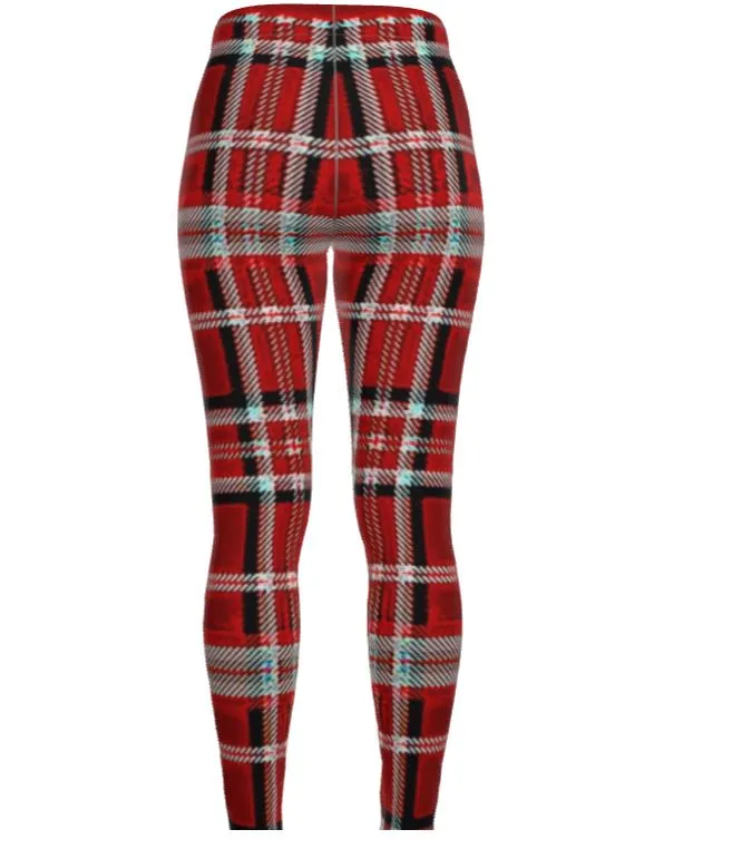 TRP Twisted Patterns 06: Digital Plaid 01-05A Designer Cindy High Waist Leggings