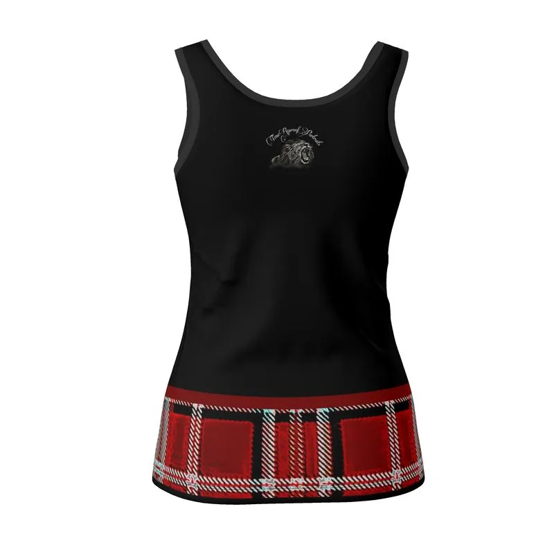 TRP Twisted Patterns 06: Digital Plaid 01-05A Ladies Designer Scoop Neck Tank Top