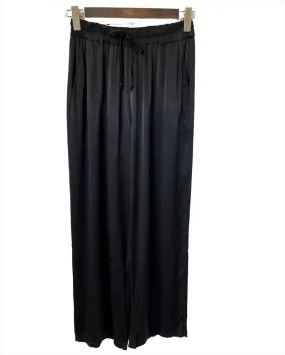 Viscose Wide Leg Pant in Black