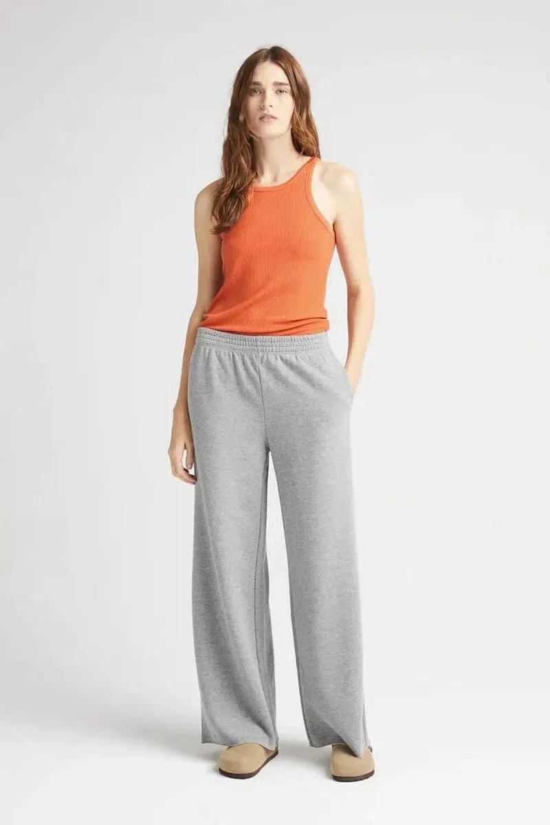 Wide Leg Fleece Pant by Richer Poorer in Grey